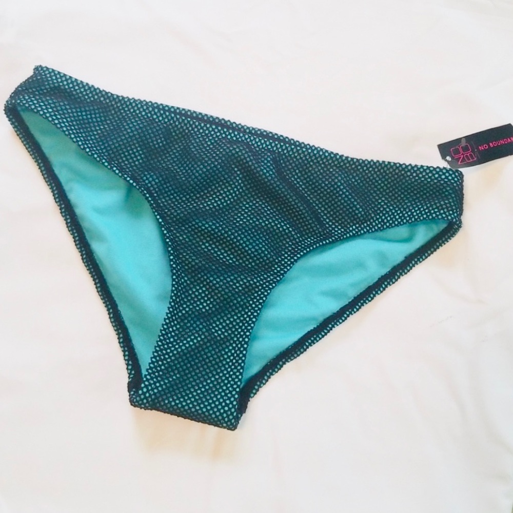 ⛱SALE⛱ NWT Swimsuit Bikini Bottoms Black/Teal